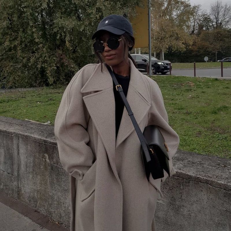 Long Coat Belted Overcoat
